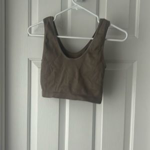 Light Brown Ribbed Tank